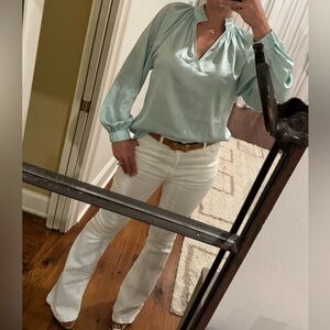 Crosby by Mollie Burch satin high neck blouse